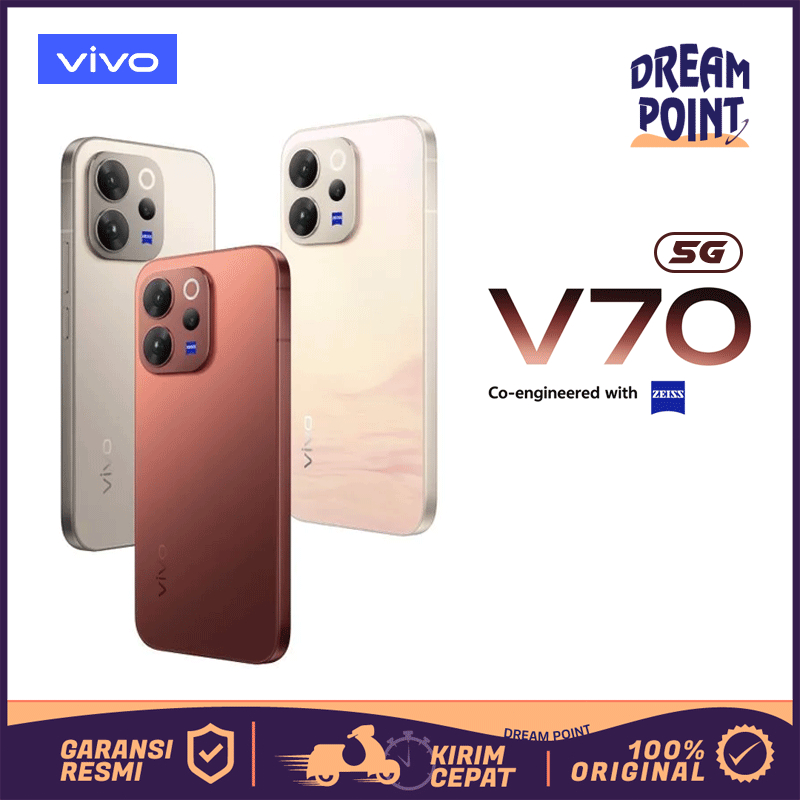 Vivo V70 5G 8GB/256GB ZEISS OIS HP Kamera Jernih Handphone Android Snapdragon® 7 HP Gaming