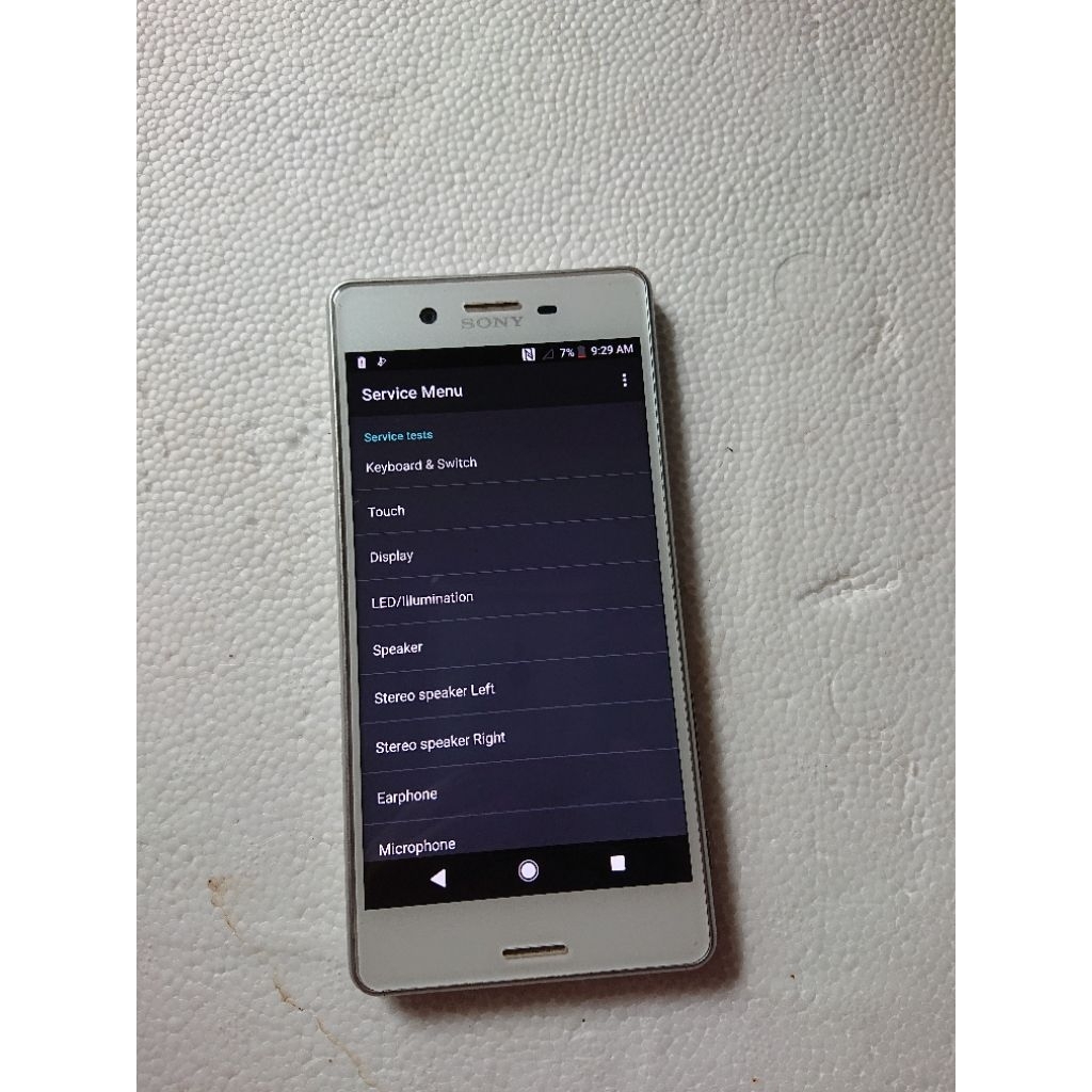 Lcd + frame Sony Xperia X performance original copotan silver