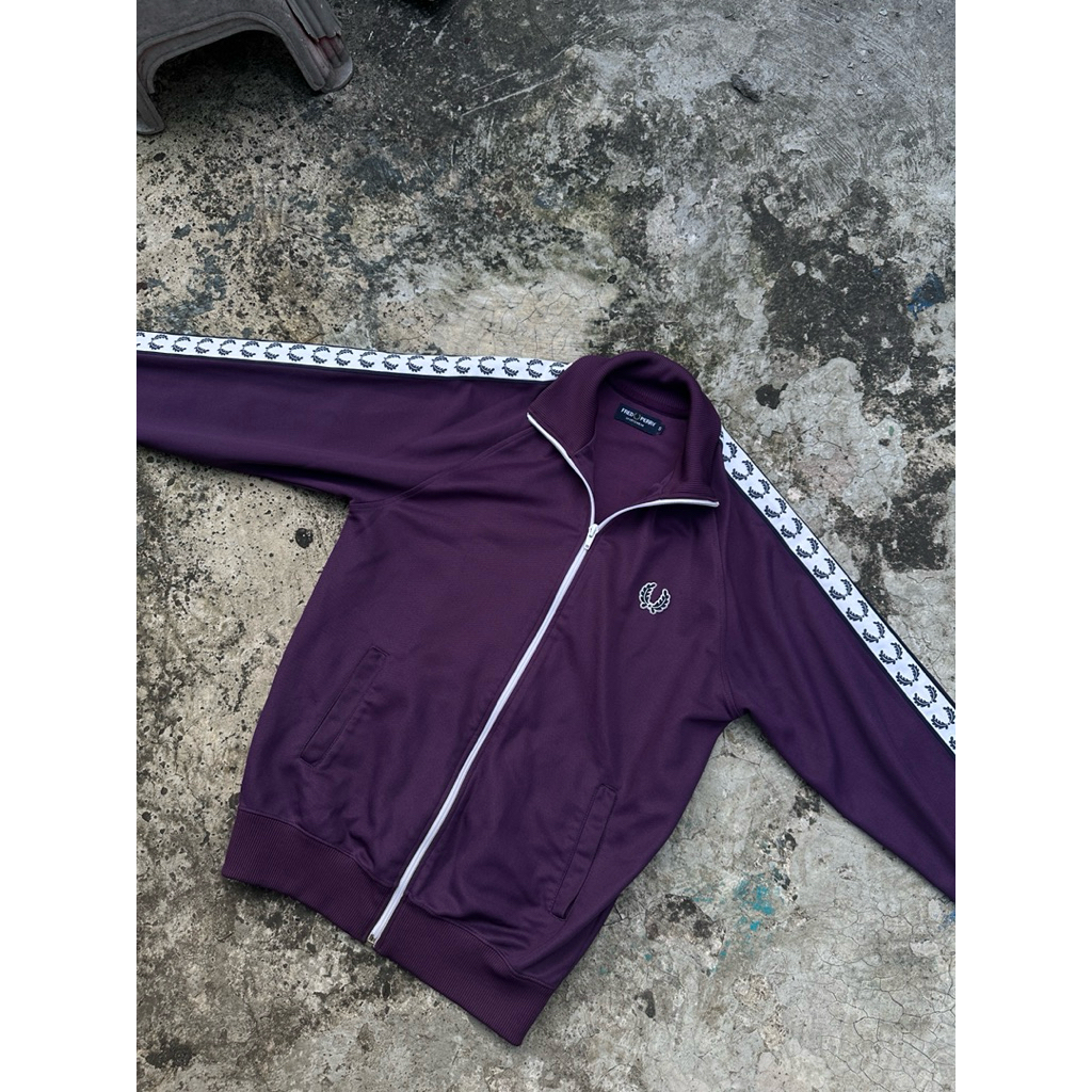 original 100 % tracktop fred perry purple size s