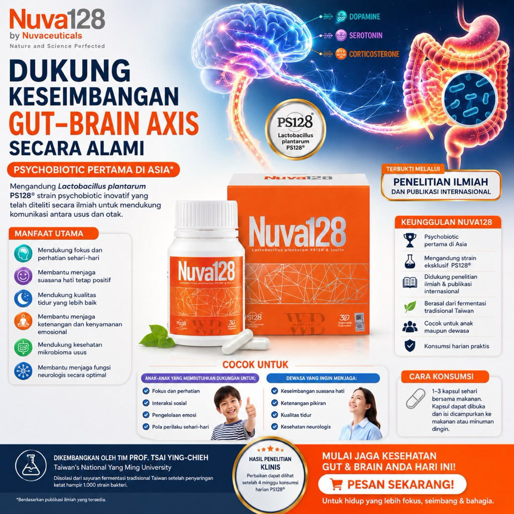 NUVA128 LACTOBACILLUS PLANTARUM PS128 & INULIN 30S