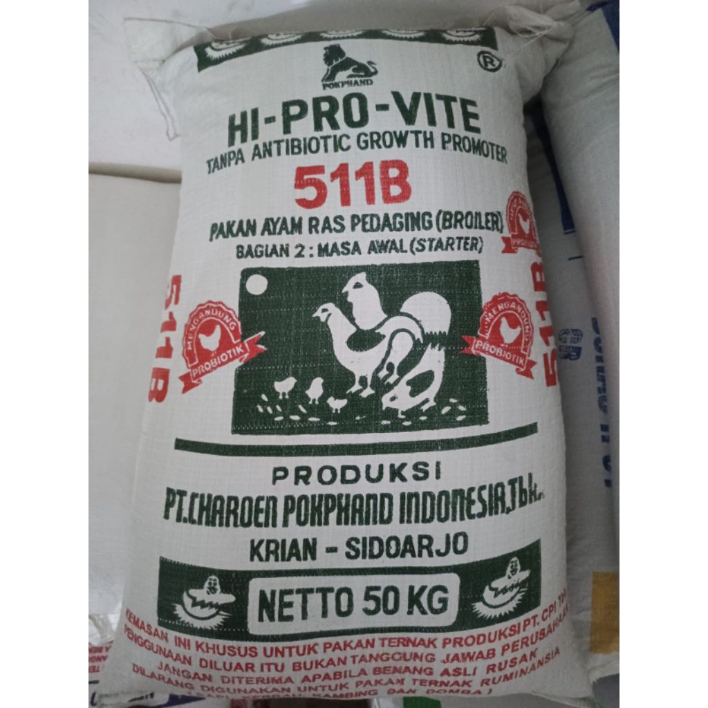 ( 50 Kg ) 511B. Charoen Pokphand. Pakan Ayam Starter.