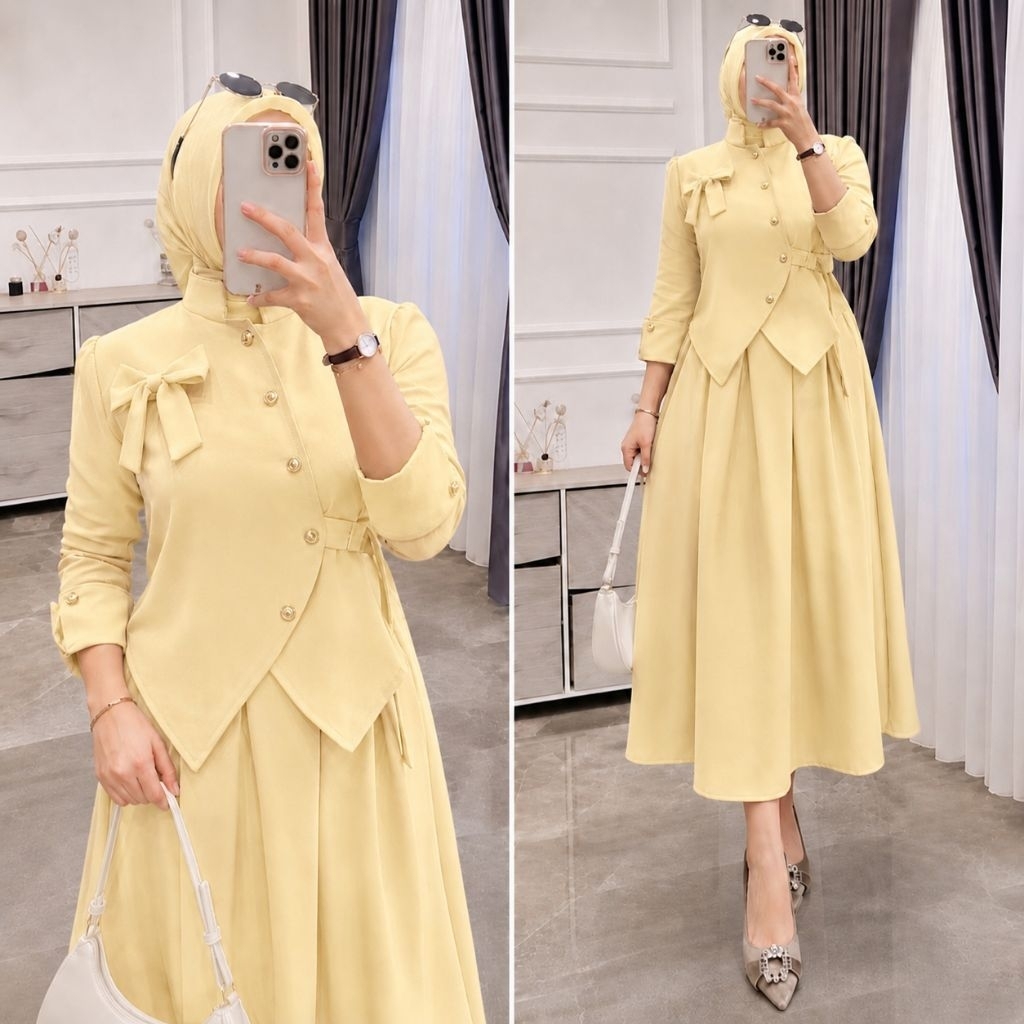 SHIFA SETELAN ROK / ONE SET ROK / BAJU MUSLIM WANITA DEWASA / SETELAN MUSLIM WANITA