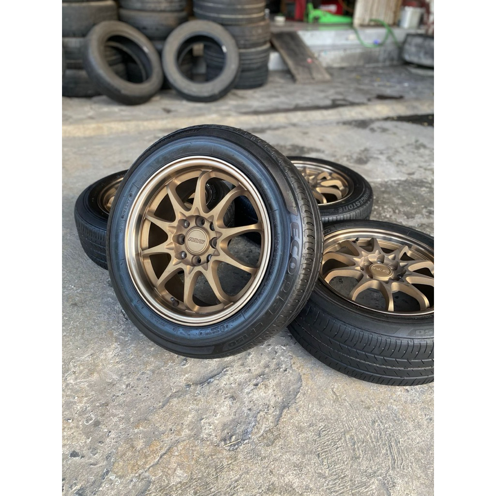 velg ce28 r15 lebar 6,5 et 40 kondisi bekas plus ban