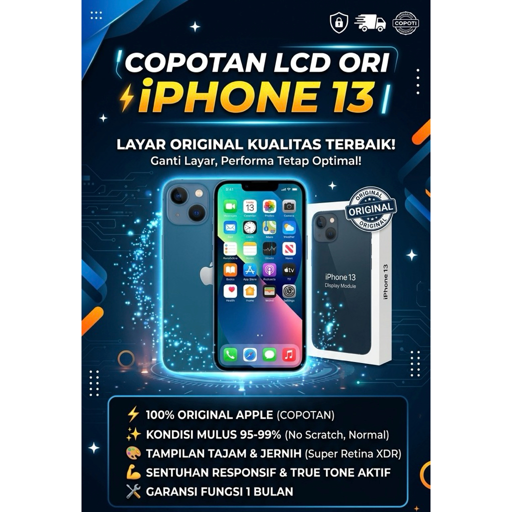 LCD Iphone 13 ori copotan