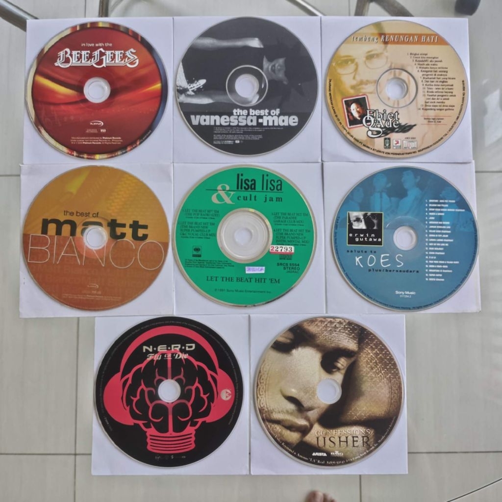 Borongan 8 CD pop/indo/r&b (hanya disc)