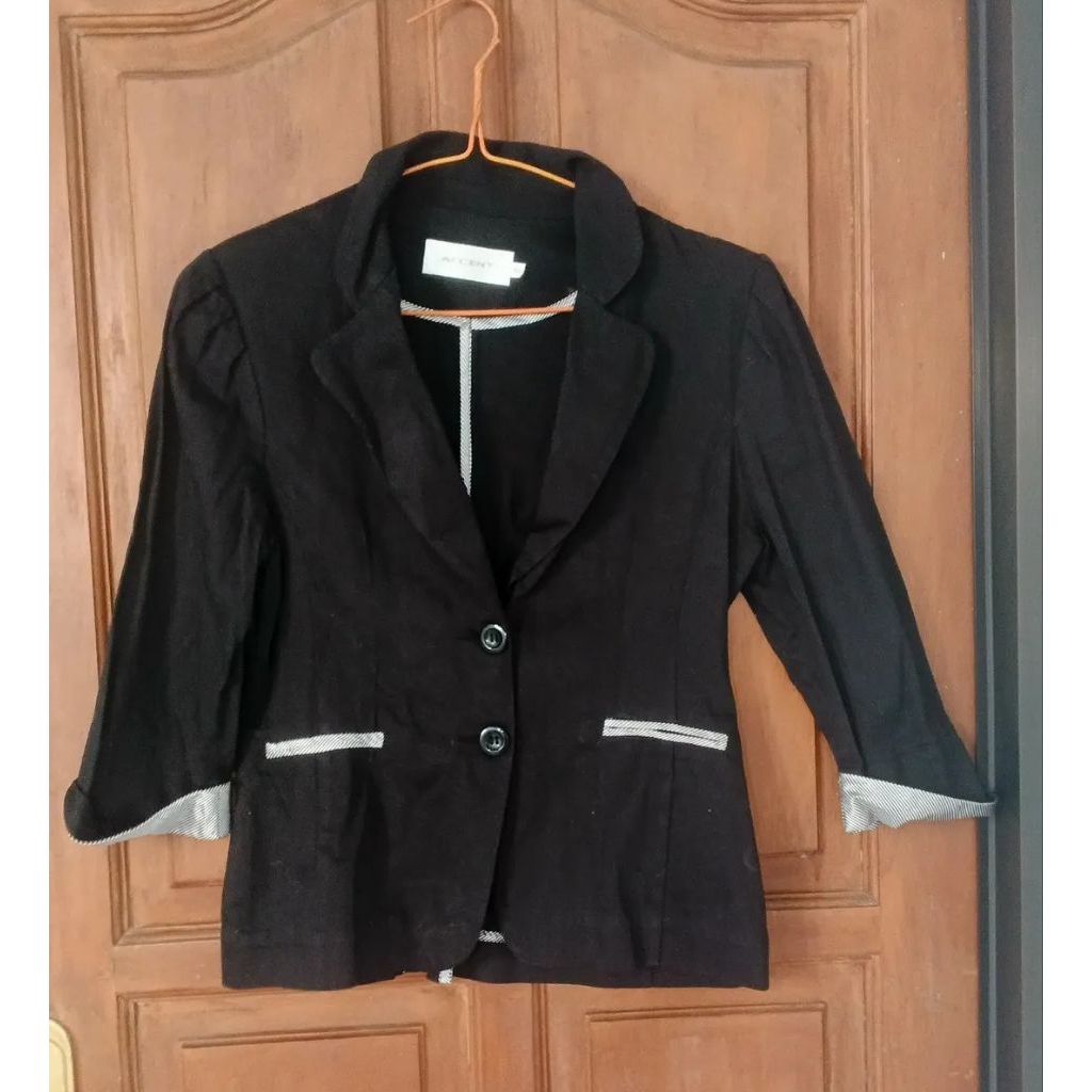 (preloved) jas/blouse atasan wanita hitam