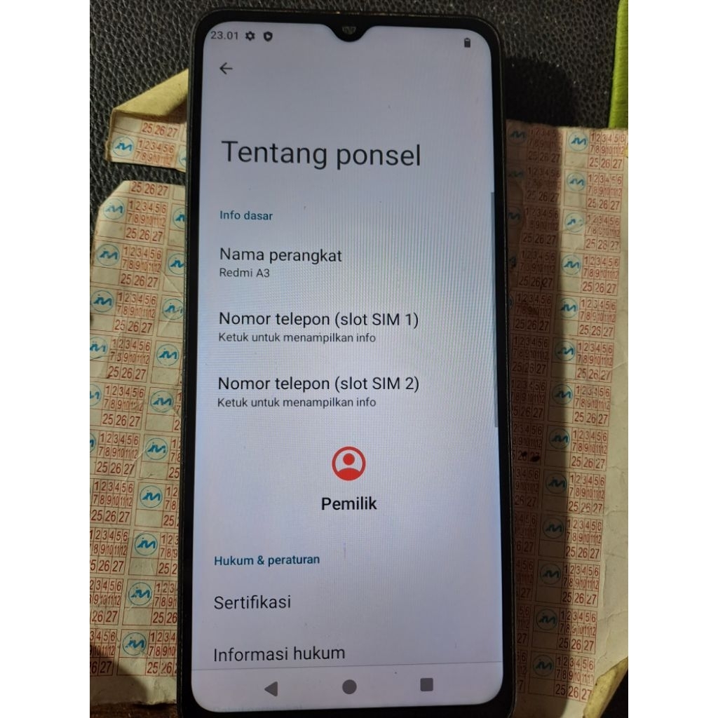 mesin only redmi A3 minus jandano garansi