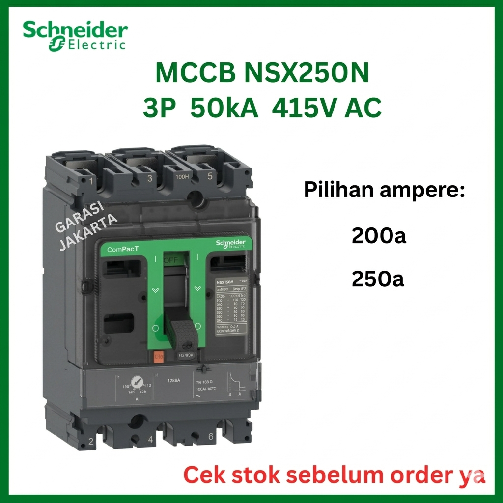 NSX250N mccb 3 phase 200a 250a ampere schneider circuit breaker 3p pole