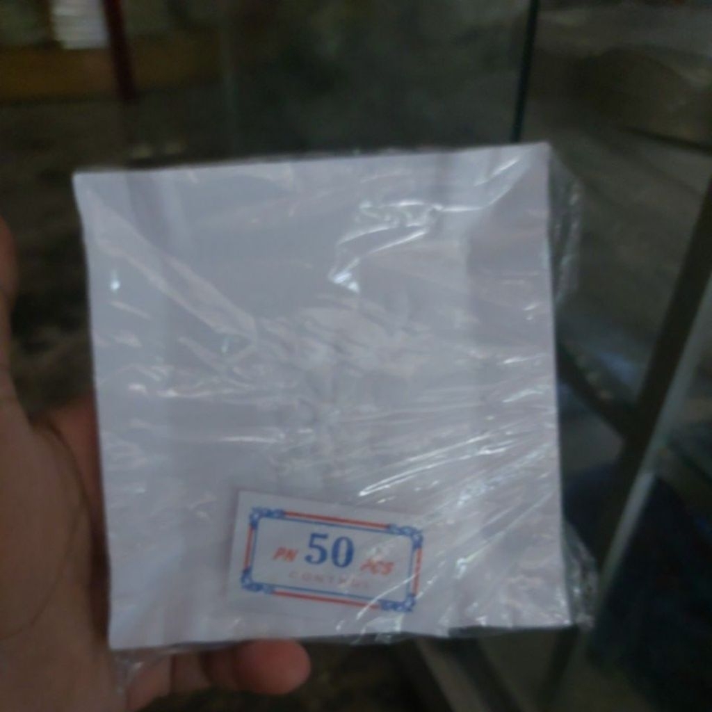Lepek Piring Kertas /Piring Kue Kertas isi 50 Putih