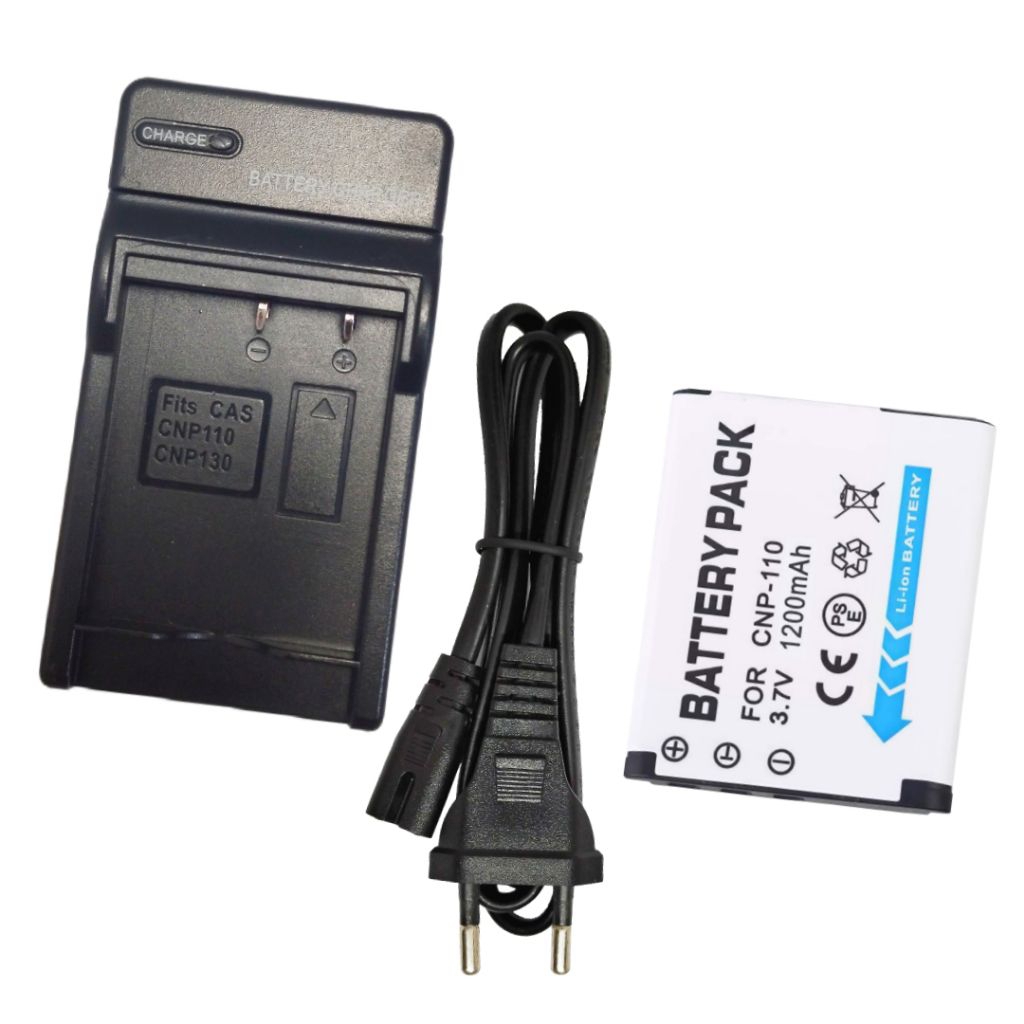 PAKETAN Battery & Charger Untuk Casio Np110 160 Camera EX-Z2300 Z3000 ZR10 Batrei EX-ZR20 EX-ZR50 NP