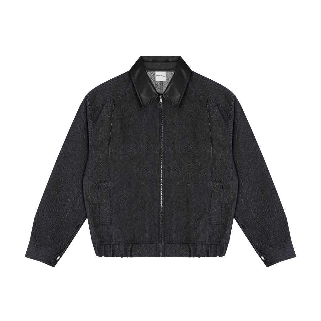 GrowthCasual - Blouson Raw Black Denim Jacket