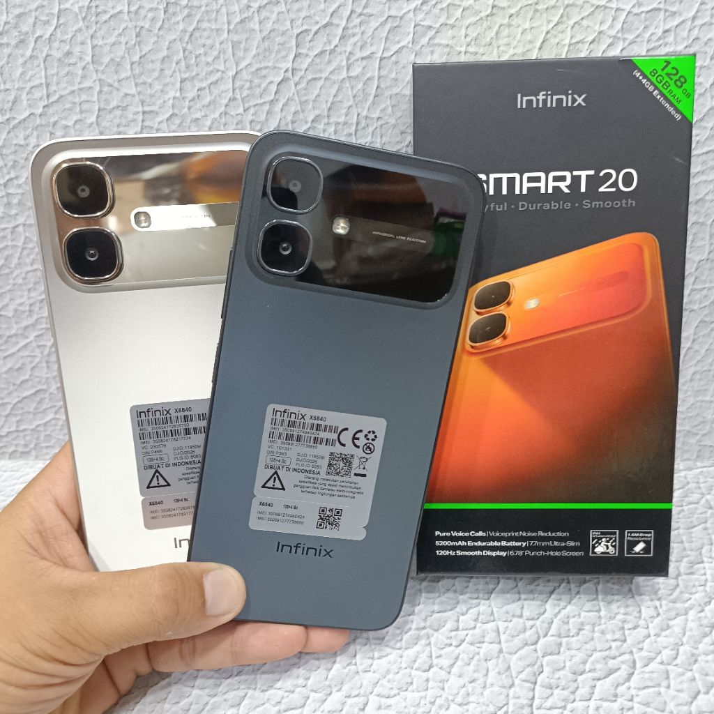 INFINIX SMART 20 4/128GB 4/64GB HP BEKAS SECOND FULLSET