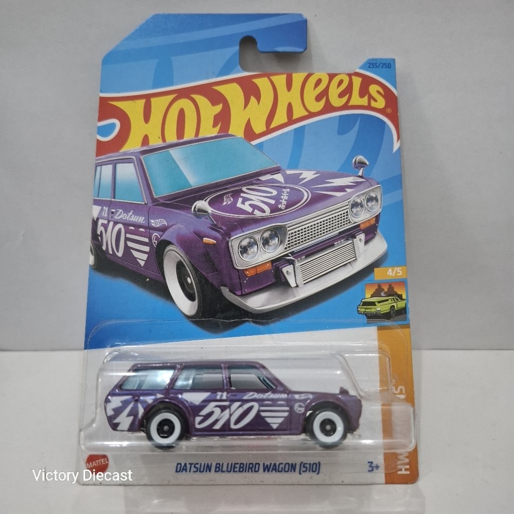 Hot Wheels Datsun Bluebird Wagon 510 mainan anak