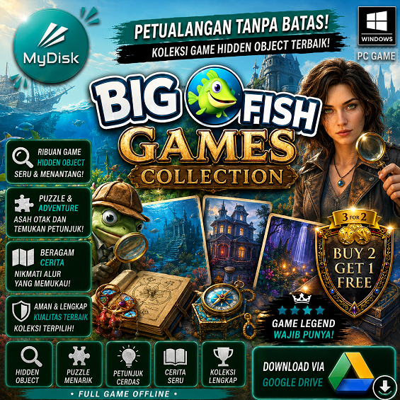 BIG FISH GAMES COLLECTION -  PC GAME