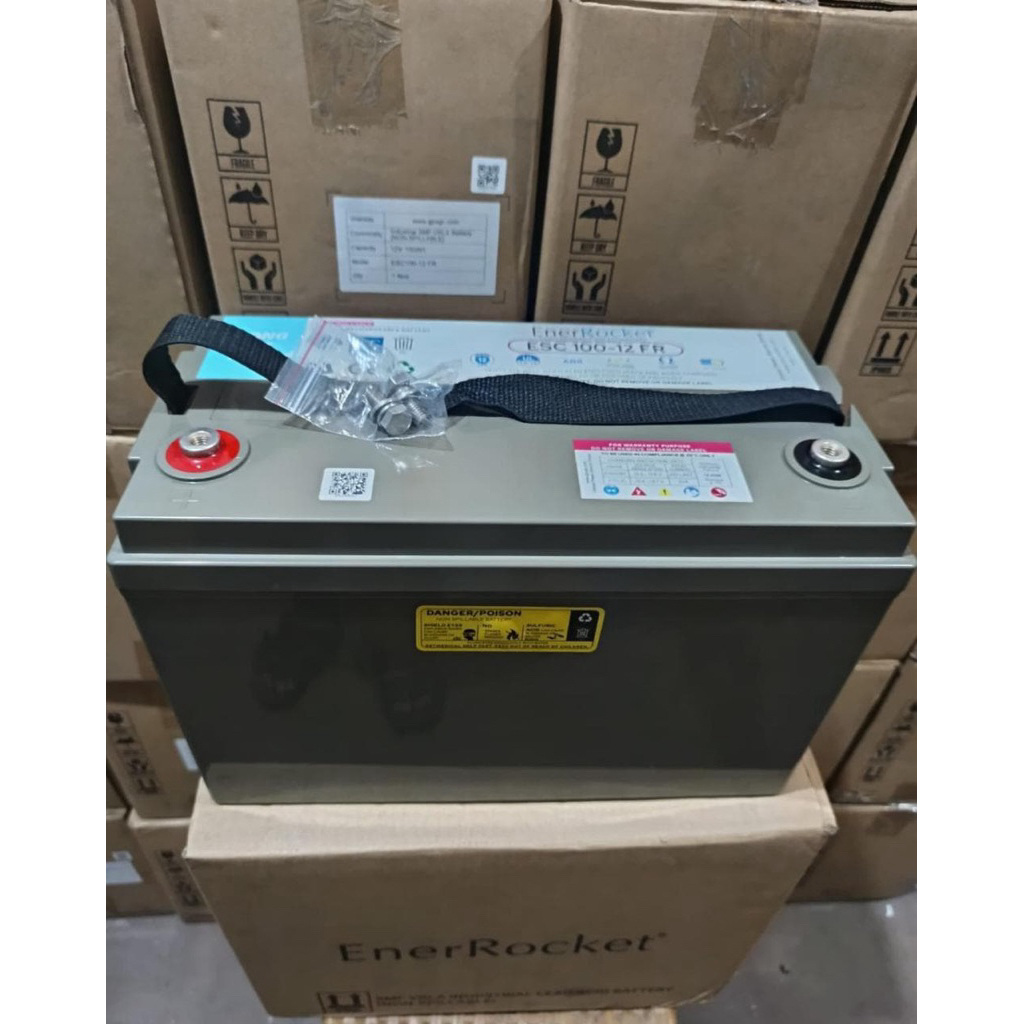 BATTERY VRLA ROCKET 12VOLT 100AH BARU GOOD PERFORMANCE