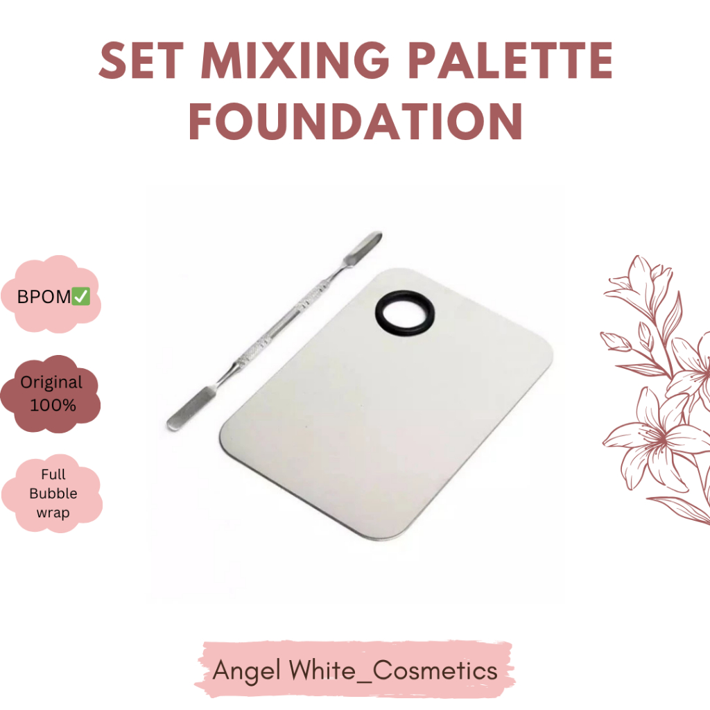 Set Mixing Palette Foundation Make Up Stainless Tools