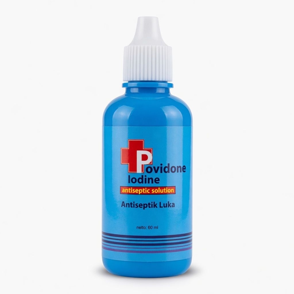 Povidone Iodine Botol Biru Antiseptik Luka 60ml