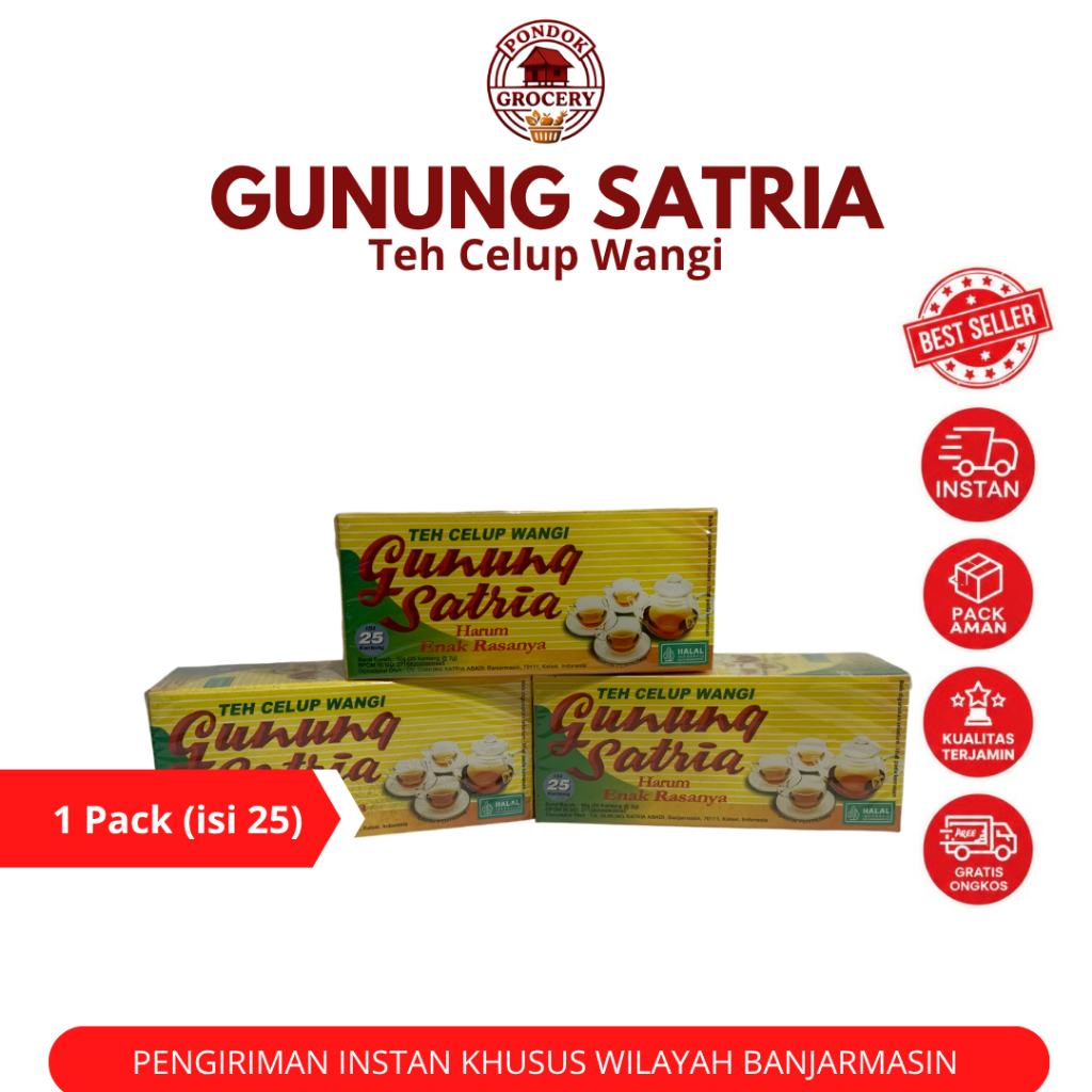Pondok Grocery - Gunung Satria Teh Celup Wangi | Teh Gunung Satria | Teh Celup | Teh Celup Wangi