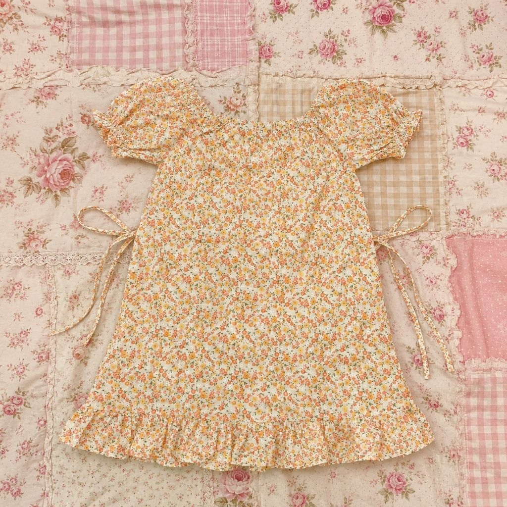 Atasan coquette shabby flower vintage patchwork