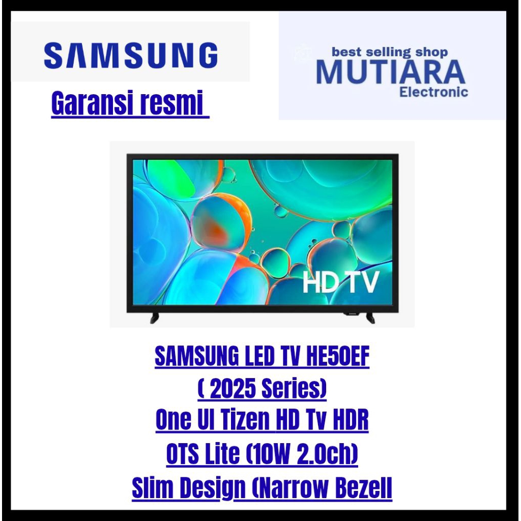 SAMSUNG 32H5000 / 32HE50EF / 32HE50 /
32HE50EFK / 32H5000F HD Smart Tv 32 Inch 2025 series