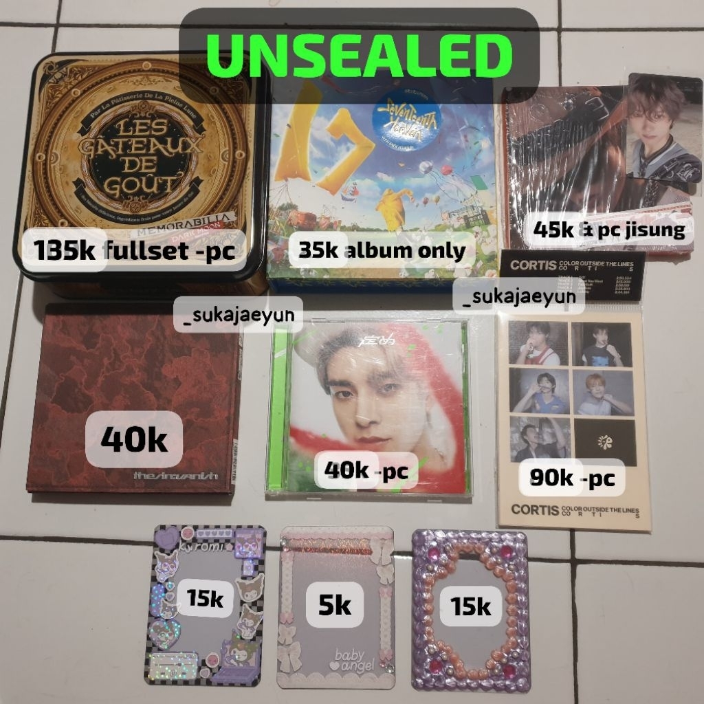CLEARANCE SALE ALBUM SEALED & UNSEALED || ALBUM CORTIS COTL, BEAT IT UP NCT DREAM JENO JISUNG MARK, 