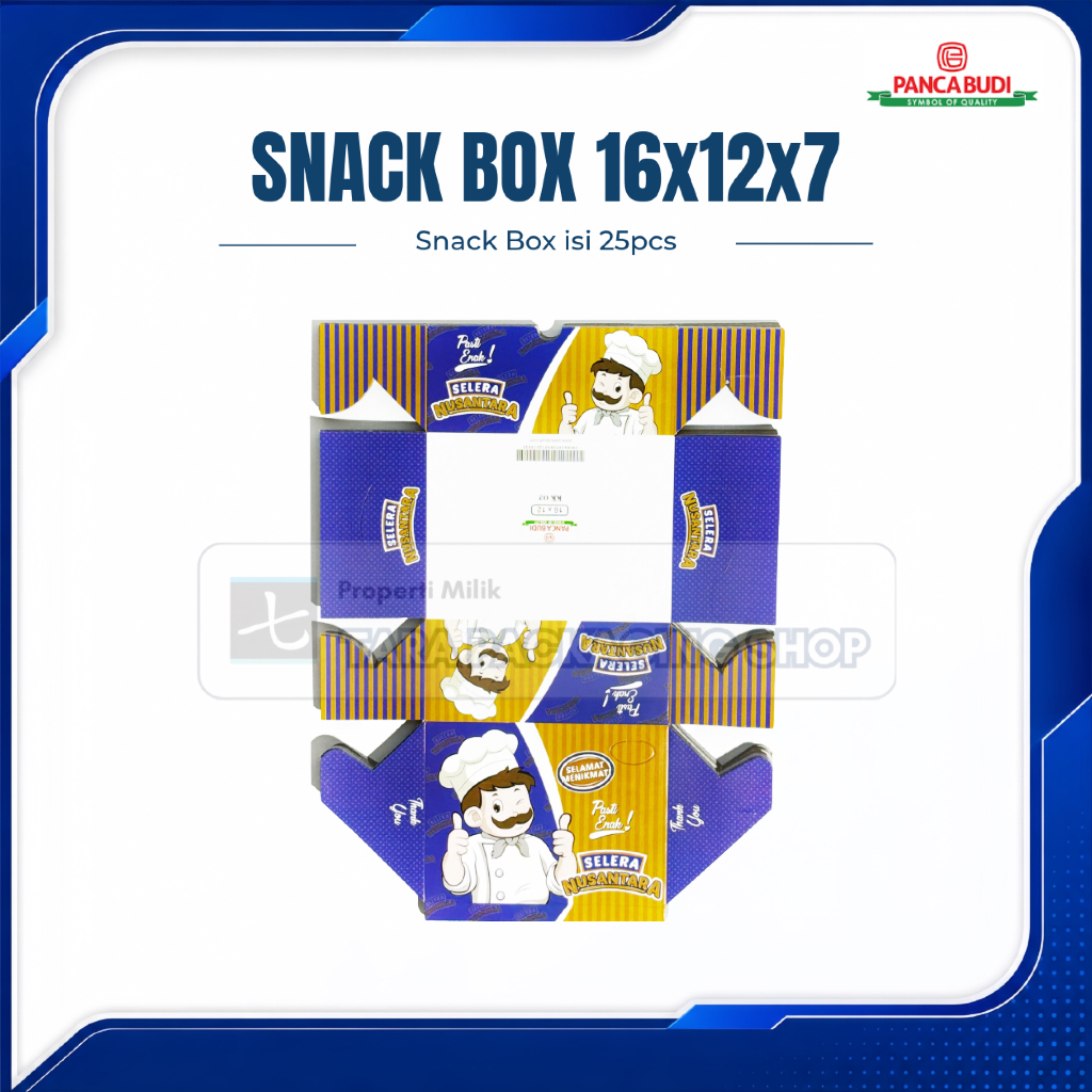 Snack Box Kertas 16x12x7 cm Isi 25 PCS / Kotak Makanan Kertas / Food Box UMKM / Dus Snack Box