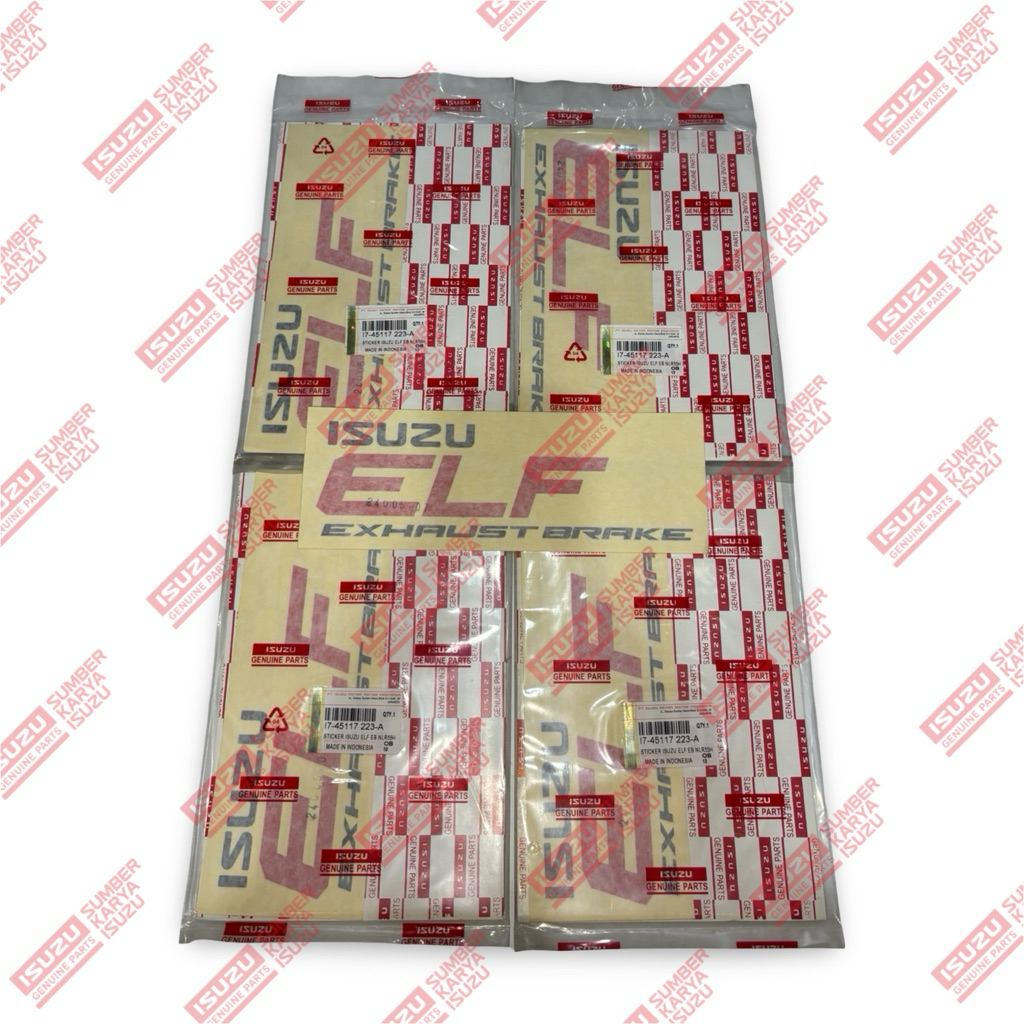 STICKER STIKER DECAL ISUZU ELF EXHAUST BRAKE ORIGINAL