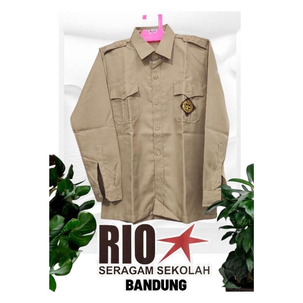 Kemeja Pramuka Pembina Rafilo Pria Lengan Panjang, Baju Pembina Rafilo Laki Khusus Guru dan PNS