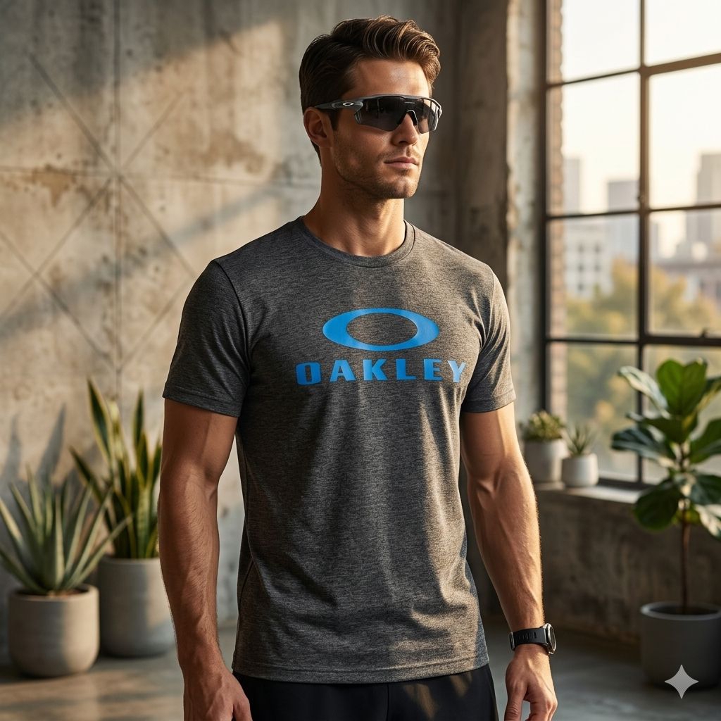 oakley big font logo t-shirt
