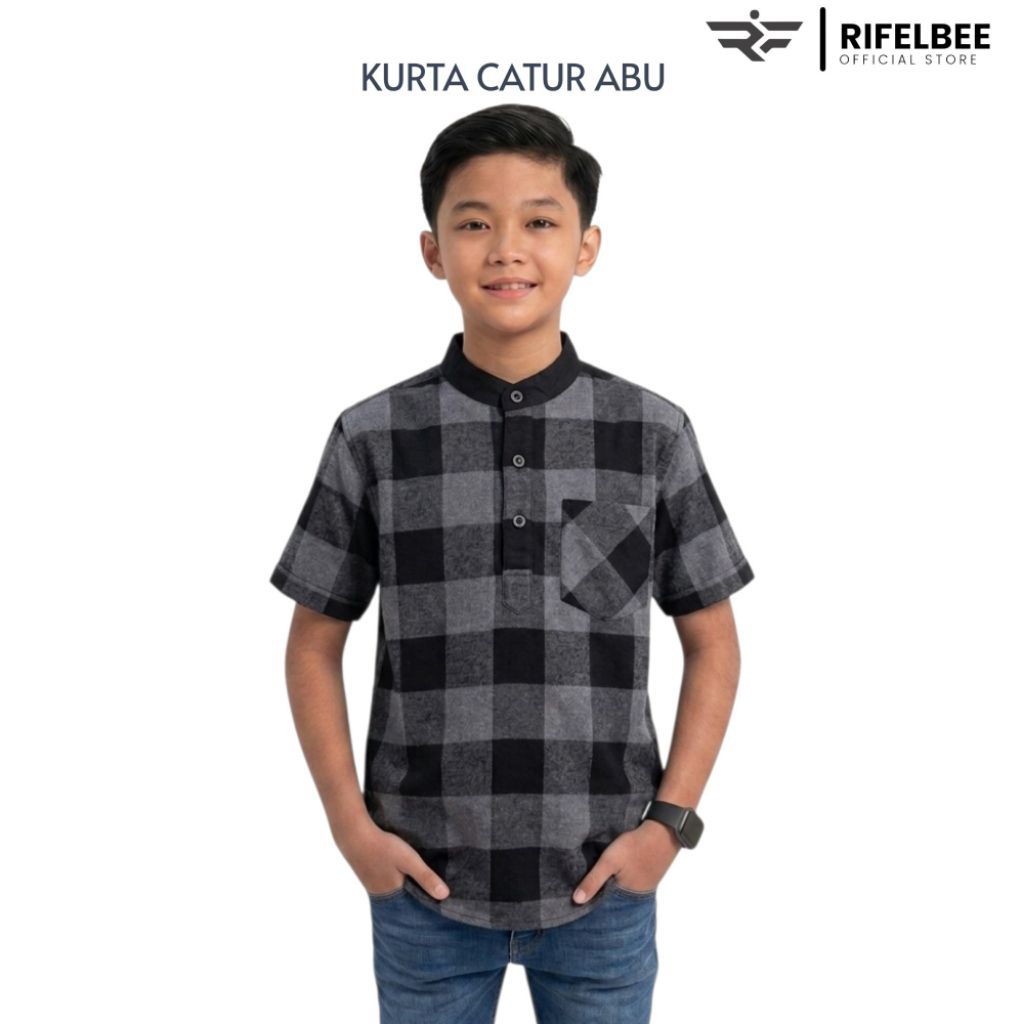 kemeja kurta kemko flanel anak laki laki 2-10 tahun kurta flanel premium balita 2-10 kurta flanel