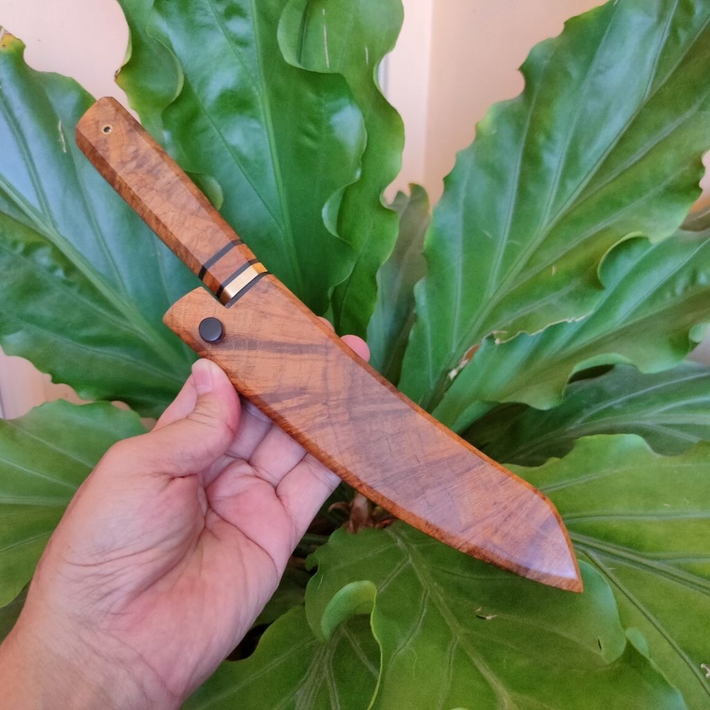 TKM Germany Handmade Santoku knife, Pisau dapur Pilet model Santoku Jepang dengan bilah HSS TKM yg s