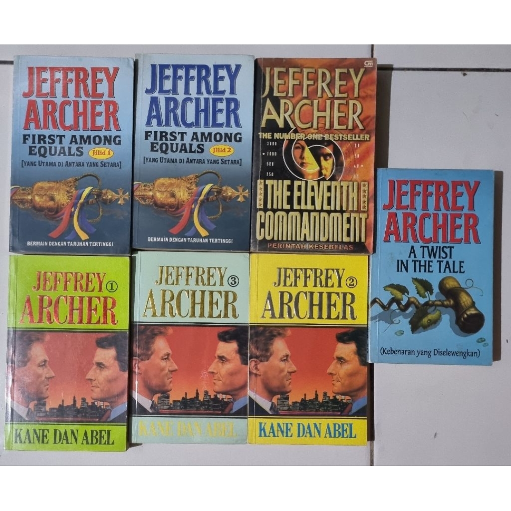 Novel Jeffrey Archer Preloved Original Terjemahan | First Among Equals | The Eleventh Commandment | 