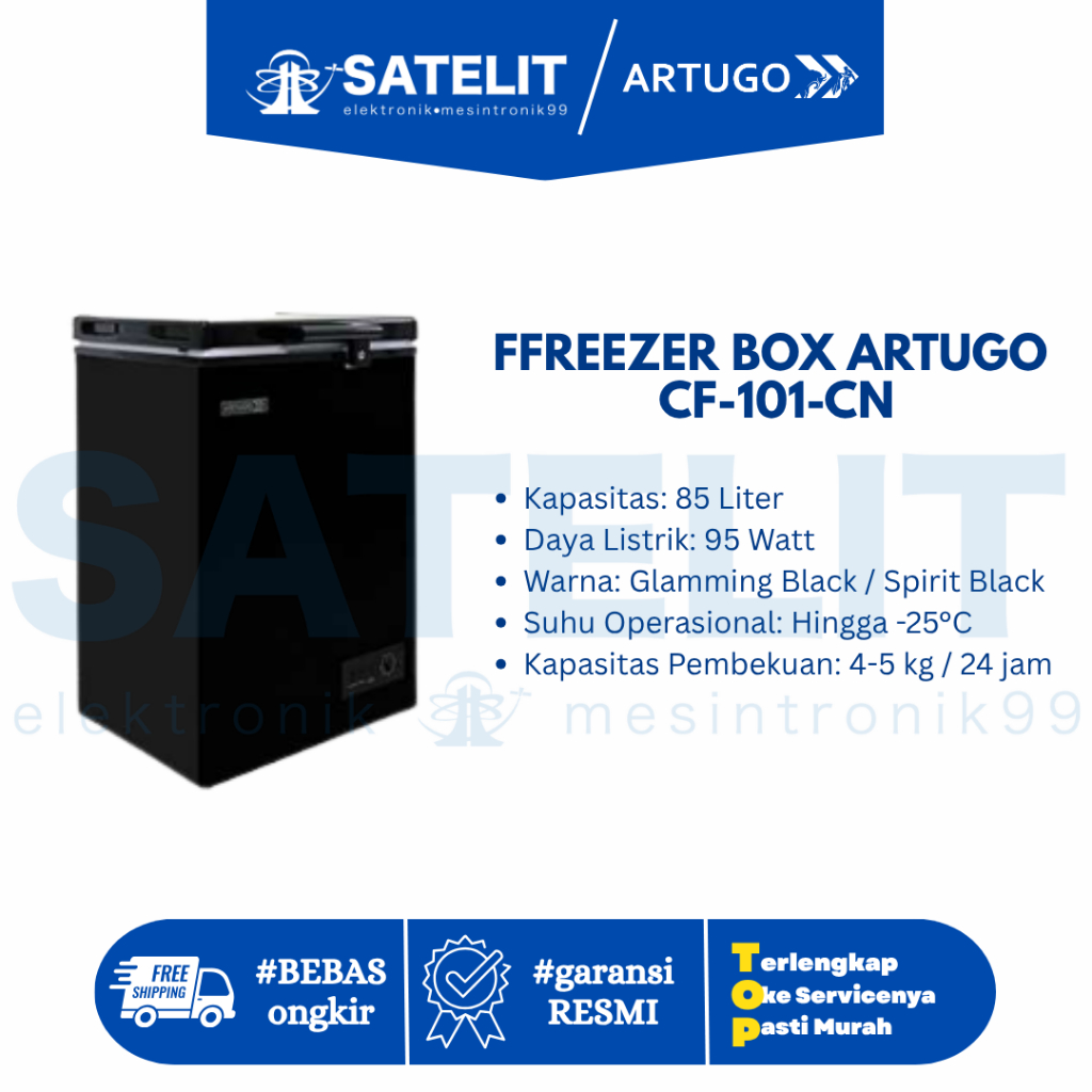 BOX FREEZER ARTUGO CF-101-CN (PCA) HITAM