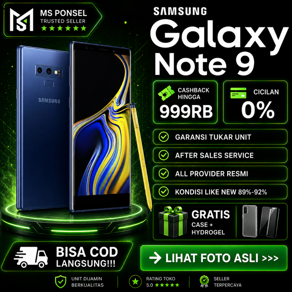 SEIN | Samsung Galaxy Note 9 8/512GB 6/128GB Resmi Second Fullset Original