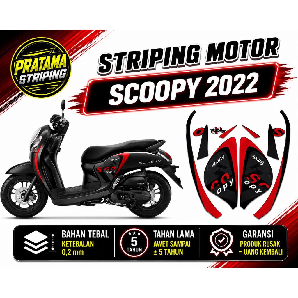 STRIPING HONDA SCOOPY 2022 STRIPING HONDA SCOOPY STYLISH 2022 STRIPING HONDA SCOOPY FASHION 2022 STI