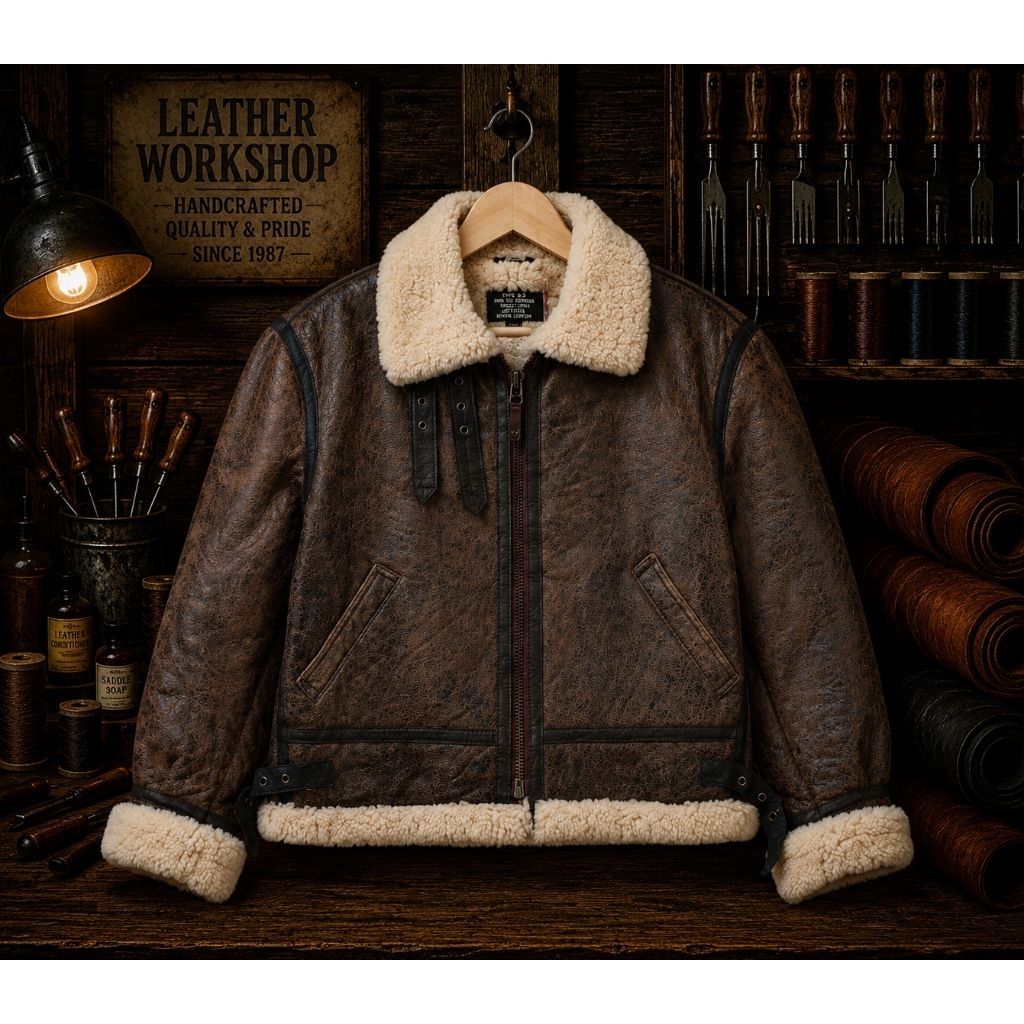 Jaket kulit type B-3 / flight jacket Type B-3 / Jaket kulit pilot pria