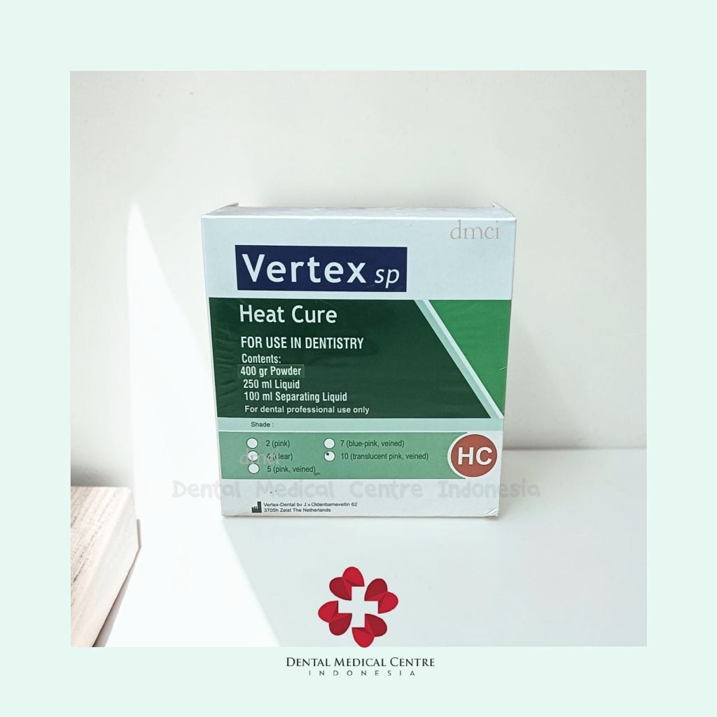 DMCI Bahan Akrilik Vertex Heat Cure/ Akrilik Vertex Set/ Powder Liquid Vertex HC/ Minyak Bubuk Verte