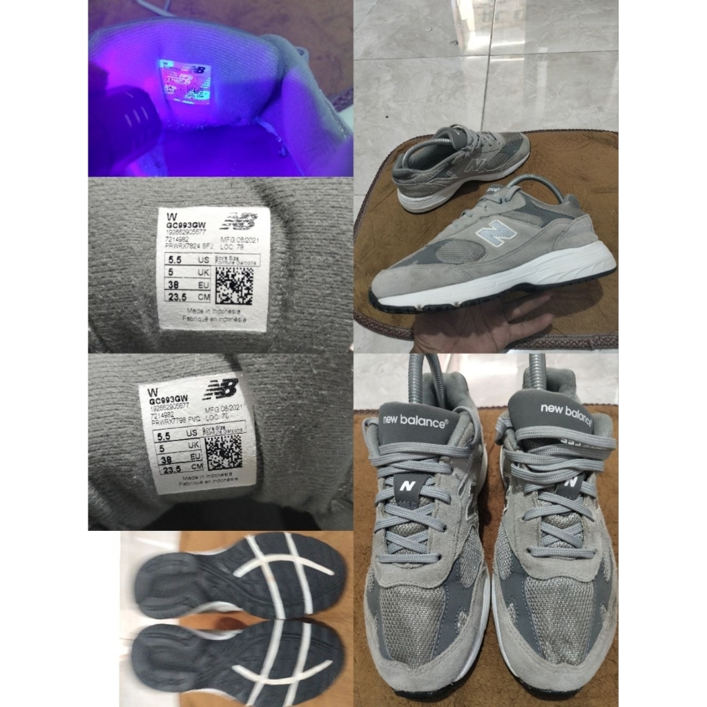 Sepatu Preloved Second Original New Balance NB 993 Size 38