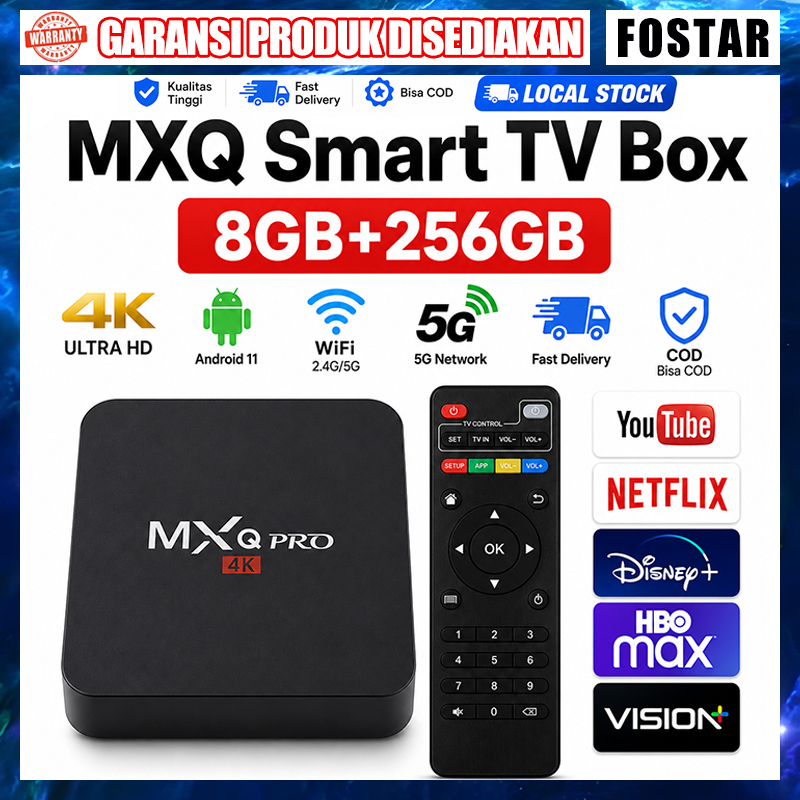 Android Tv Box MXQ Pro Android 13 2.4G WIFI 8gb Ram 256gb Rom STB 4K Smart TV Box Unlock Tv Box Netf