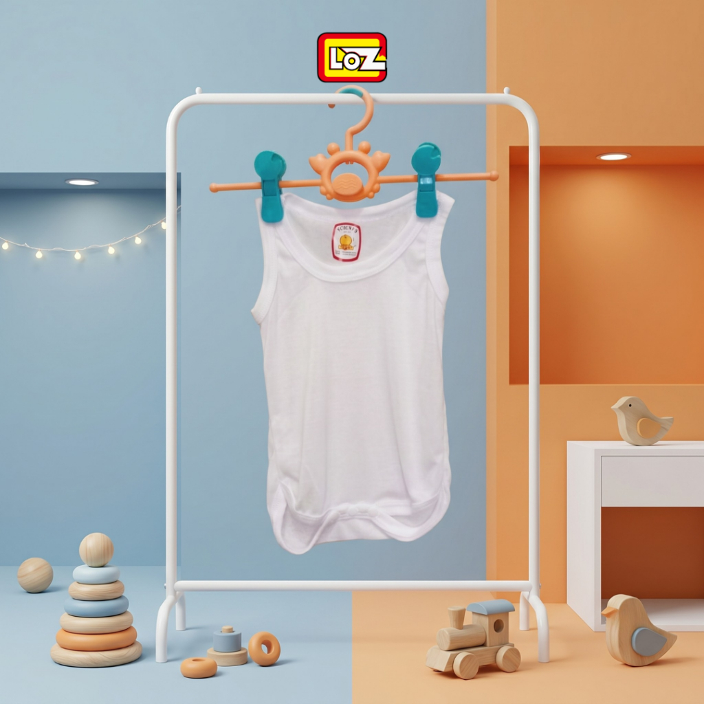 Baju Bayi / Kaos Singlet CD Anak / Hansop Singlet Anak Polos Putih - Size L