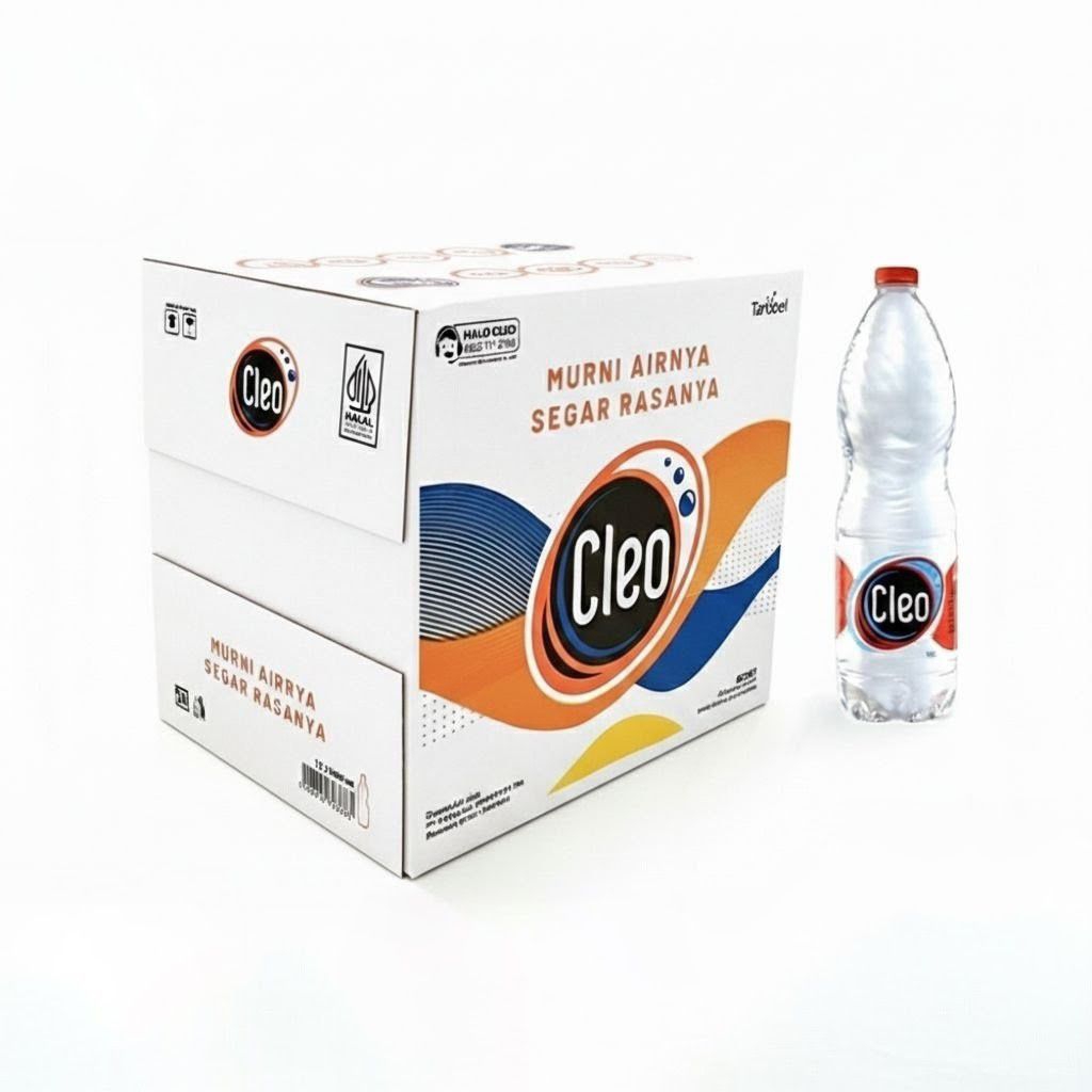 Cleo botol 1500ml 1 dus isi 12pcs