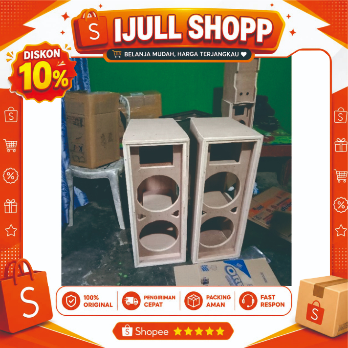 Box Speaker SR 8 Inch Double plus Tweter // Box Sidefill 8 Inch sampek 18 inch