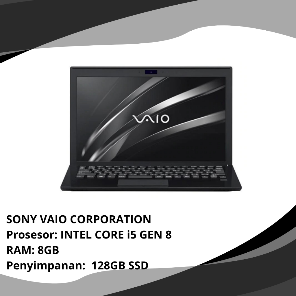 SONY VAIO CORPORATION RAM 8GB SSD 128GB INTEL CORE i5 GEN 8