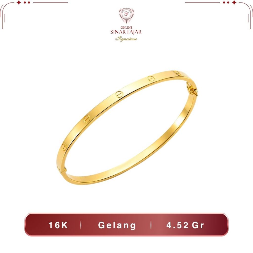 Gelang Tangan Emas Fashion Wanita Model Bangle CTR gold 16K/700 Terbaru Termurah Asli