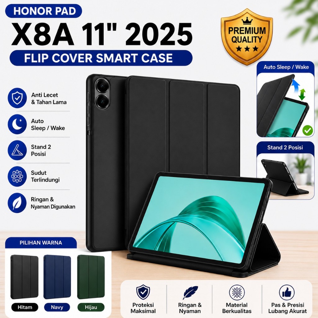 Case HONOR PAD X8A Flip Smart Case Cover Casing HONOR PAD X8A Standing
