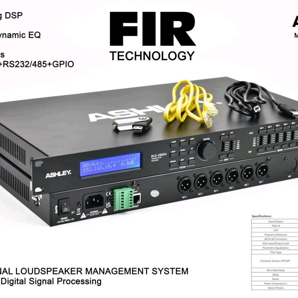 Speaker Management Ashley DLS260Fir DLS 260Fir 2 input 6 Output