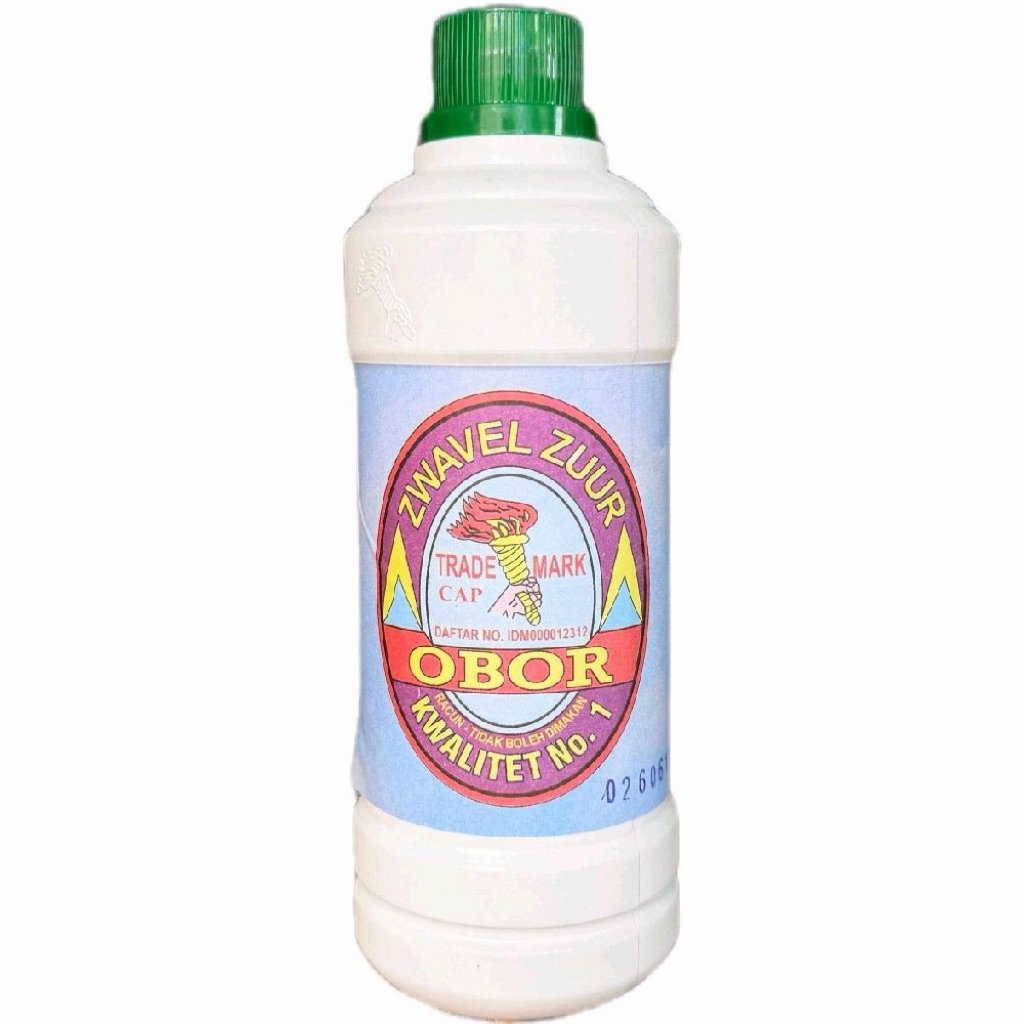 Zwavel Zuur Obor H2SO4 98% 1 Kg | Pembeku Karet | Air Aki | Bahan Industri