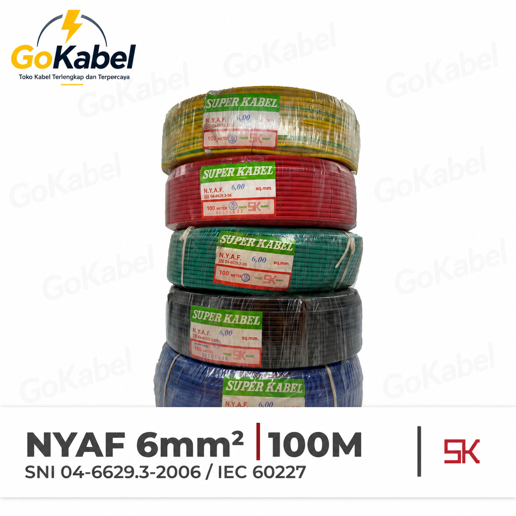 Kabel Super NYAF 6 mm NYAF 6 NYAF 6 AF 6 AF 6 SQMM 6mm SNI
