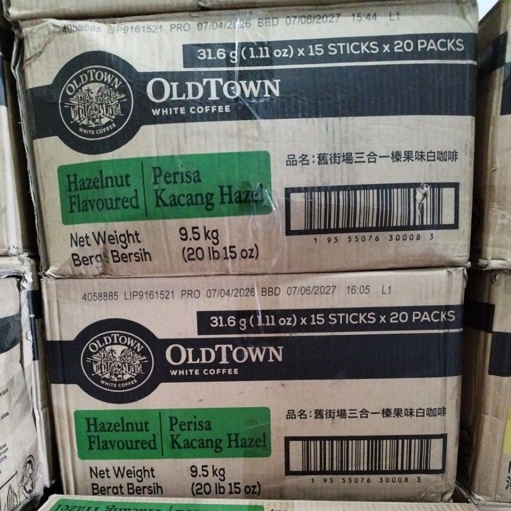 OldTown White Coffee Hazelnut Original Malaysia 20 x 15Sticks x 32Gr