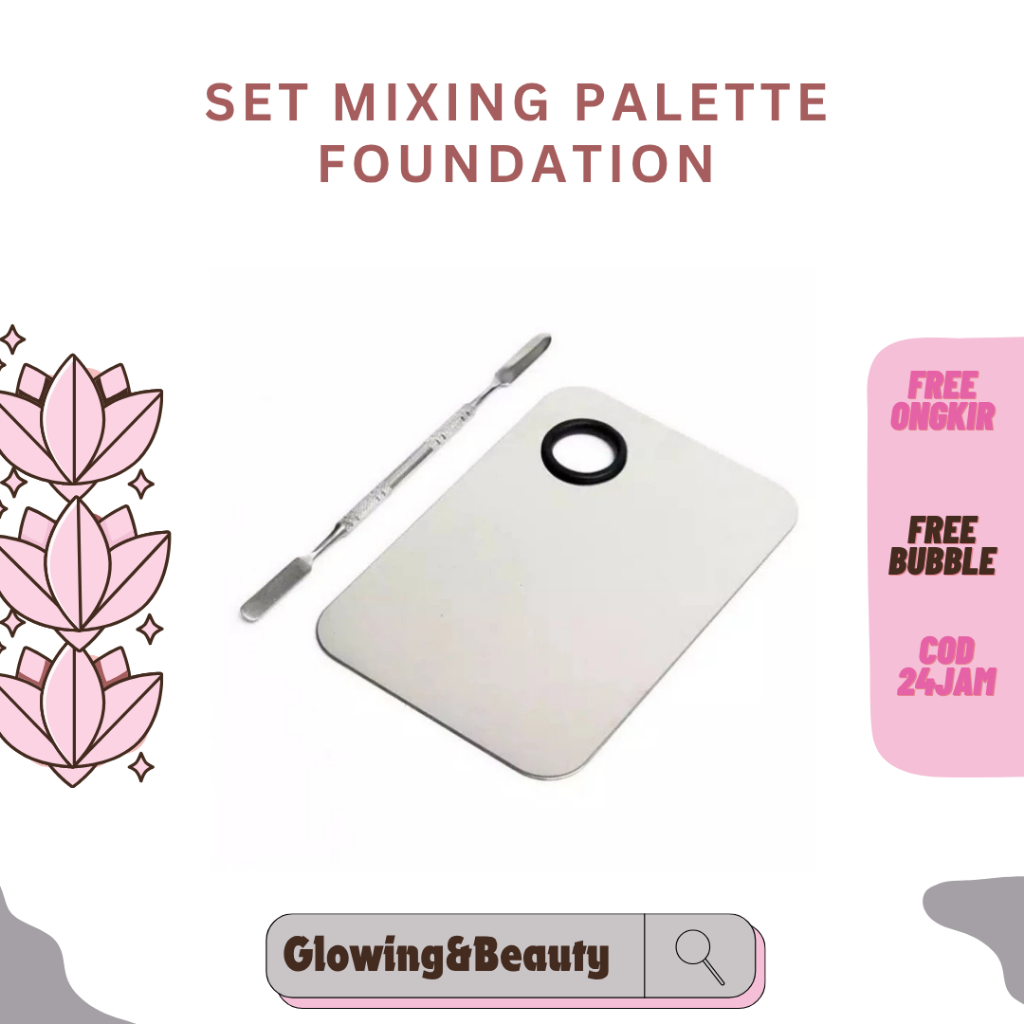 Set Mixing Palette Foundation Make Up Stainless Tools